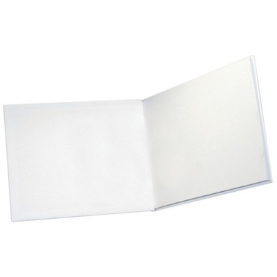 Ashley Productions Big Hardcover Blank Book, 11" x 8.5" Landscape, White (Pack of 6)