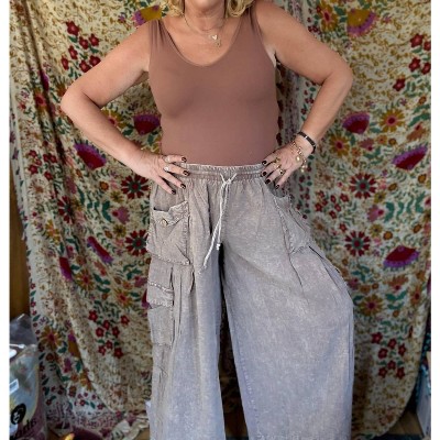 Women's Cargo Denim Pants - Oli & Hali