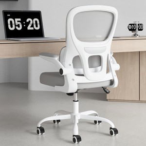 GlasFlength Task and Office Chairs with Support Armrest，Ergonomic, Adjustable，Computer Chair and Gaming Chair, Gray, 25.2"*25.8"*44.5" - 1 of 4