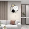 Large Wall Clock 24 Inch Black Metal Silent Clock for Living Room Bedroom Kitchen Office Modern Decorative Non Ticking Clock - 3 of 4