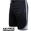 Ultra Performance 5 Pack Mens Athletic Running Shorts, Basketball Gym Workout Shorts for Men with Zippered Pockets - 2 of 4