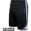 Ultra Performance 5 Pack Mens Athletic Running Shorts, Basketball Gym Workout Shorts for Men with Zippered Pockets - image 2 of 4