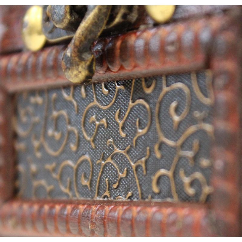Vintiquewise "Rustic Studded Index/Recipe Card Box with Antiqued Latch, 4 x 6 Cards", 5 of 6