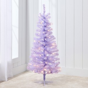 Best Choice Products Prelit Colored Christmas Tree, 4ft Artificial Tree Holiday Decor w/ LED Lights - 1 of 4