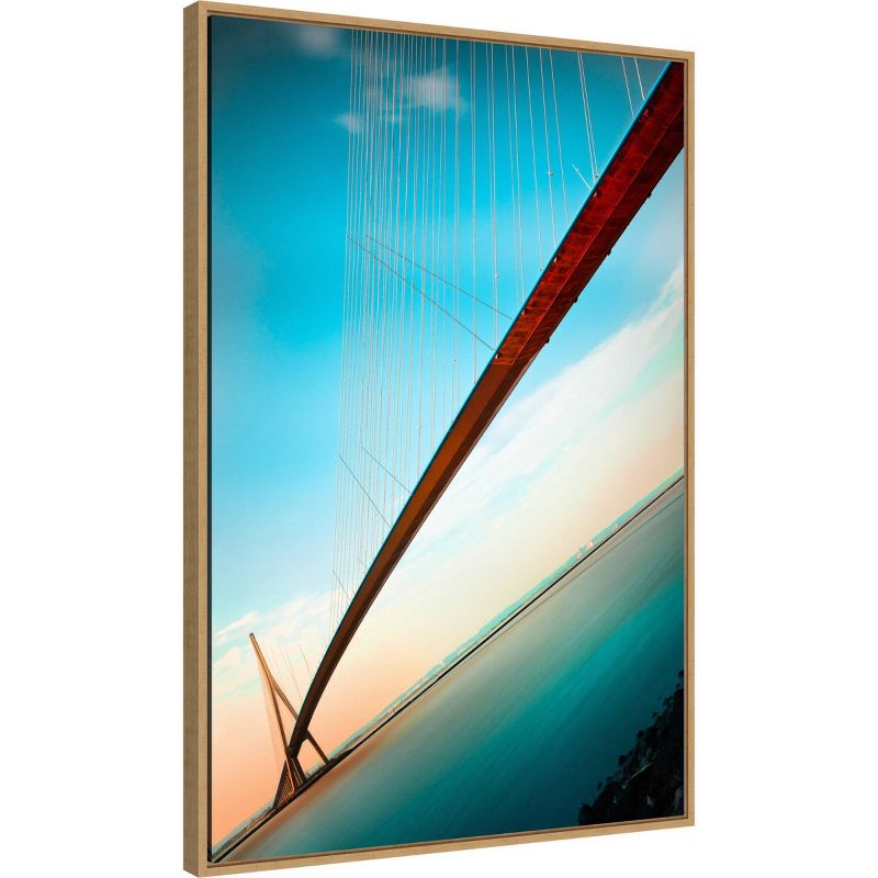 23&#34; x 33&#34; The Span Bridge by Christophe Kiciak Framed Canvas Wall Art Print - Amanti Art, 3 of 8
