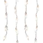 Northlight 300ct Shimmering Mini Icicle Christmas Lights Clear - 8.5' White Wire