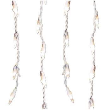 Northlight 300ct Shimmering Mini Icicle Christmas Lights Clear - 8.5' White Wire