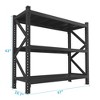 63 Inch H 3-Layer Metal Shelf Adjustable Partition Storage Unit for Supermarket Kitchen Garage Storage Rack - 2 of 4