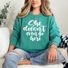 Simply Sage Market Women's  Garment Dyed Graphic Sweatshirt She Doesn't Even Go Here - 2 of 3
