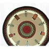 Earth Rugs Round Patch Rug Winter Village – 27"x27" Hand-Braided Holiday Jute Accent - 3 of 3