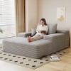 VASIP 68"Single Chaise Lounge with Deep Seat,Oversized Faux Fluffy Plush Cloud Couch, for Living Room,Apartment,Dark Gray - 3 of 4