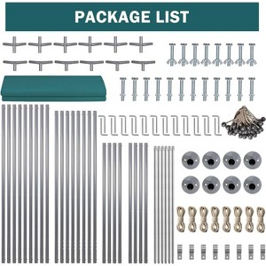 PE+ Steel Frame Carport Canopy, 10x20/12x20/13x20 FT Portable Garage with 4 Doors & 4 Windows, Waterproof Shelter in Gray/Khaki/White/Green - 1 of 1