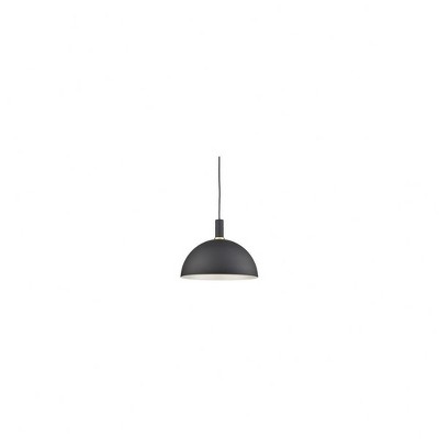 Archibald 12" Black and Gold Aluminum Bowl Pendant Light
