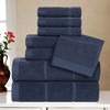Smart Twist Viscose Cotton Blend Medium Weight Solid Ribbed Towel Set by Blue Nile Mills - 2 of 4