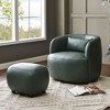 KINWELL 23" Wide Modern Faux Leather Upholstered Ottoman Footrest, PU Entryway Footstool - 2 of 4