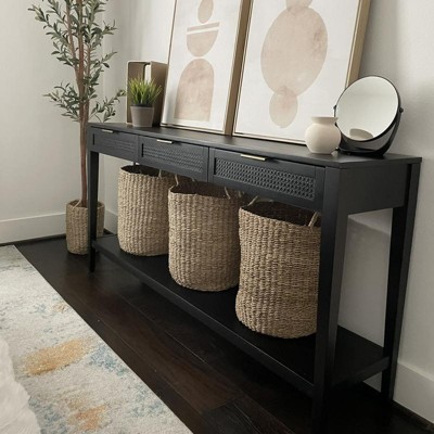 East Bluff Woven Drawer Console