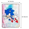 Just Funky Sonic The Hedgehog Tie-Dye 45 x 60 Inch Fleece Throw Blanket & Pillow - 2 of 4