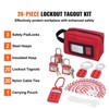 VEVOR Electrical Lockout Tagout Kit, 26 PCS Safety Loto Kit Includes Padlocks, Hasps,Tags,Nylon Ties, and Carrying Bag, Lockout Tagout Safety Tools - 3 of 4