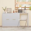 TIRAMISUBEST Twin Size Murphy Bed Frame with L-Shaped Desk, Corner Dresser Platform Bed with Foldable Cushion - 4 of 4