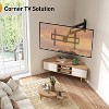 Corner TV Wall Mount with Long Arm for 32-75" TVs, Full Motion Mount with 32.37 " Extension, Swivel & Tilt, Max VESA 600x400mm, Holds Up to 100 lbs - 2 of 4