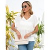 Coolmee Womens V Neck Summer Pullover Sweater Vests Cap Sleeve Tops Casual Loose Fit Lightweight Knit Vest Tops - 4 of 4