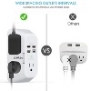 Itopfox USB Wall Charger with Surge Protection, 5 Outlets & 4 USB Ports (1 USB-C), 3-Sided Power Strip for Home, Office, Travel - ETL Listed - 3 of 4