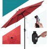 VisioGear Patio Umbrellas, Outdoor Umbrella with Push Button Tilt and Crank, Market Umbrella with 8 Ribs, Red, 108"*96.21"*108" - 4 of 4