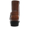 Santimon Men's Sleek Fashion Chelsea Ankle Boots, Pointed Toe, Side Zipper, Buckle Strap, Brown - 4 of 4