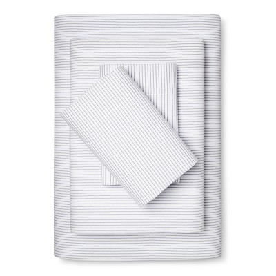 Queen Striped Microfiber Sheet Set Blue - Room Essentials™