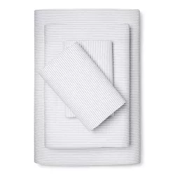 King Striped Microfiber Sheet Set Blue - Room Essentials™