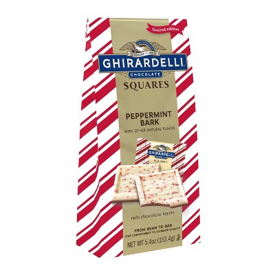 Ghirardelli Holiday Peppermint Bark Chocolate Squares - 5.4oz