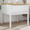 vidaXL Lamp Table Storage Desk Nightstand Living Room Furniture Solid Wood Pine - 2 of 4