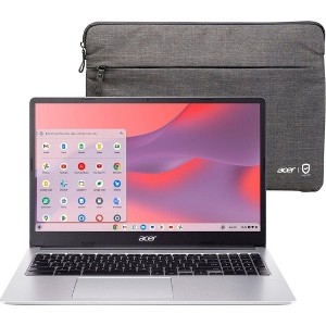 Acer Chromebook 315 15.6” HD Laptop, Intel Pentium N6000, 4GB RAM, 128GB eMMC, Chrome OS + Protective Sleeve - 1 of 4