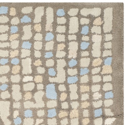 Hickory Beige Tufted Wool Rectangular Area Rug 5' x 8'