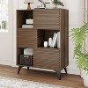 Three-Layer Wood Storage Cabinet, Durable Particle Board Organizer with Multi-Layer Shelves, Compact Design Ideal Furniture Storage Solution - 3 of 4