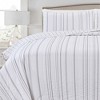 Isla Jade Twin/Twin XL Reversible Striped Quilt Set Gray - 2 of 4