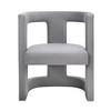 Ada Velvet Accent Chair Grey 26"W x 23.4"D x 31"H - 4 of 4