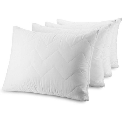 Waterguard Quilted Waterprof Cotton Top Pillow Protector Set of 4 White