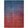 Navy Blue Red And Eggplant Ombre Washable Indoor Outdoor Area Rug - 4 of 4