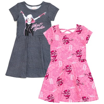 Marvel Spider-Man Spider-Gwen Ghost Spider Girls 2 Pack Skater Dresses Toddler