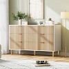 6 Drawer Dresser for Bedroom, Modern Wood Storage Dresser Organizer, with Gold Metal Handles & Anti-Tipping Device, for Living Room - 3 of 4