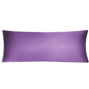 PiccoCasa Zippered Closure Silky Satin Body Long Pillowcase - 1 of 4