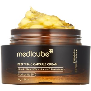 Medicube Deep Vita C Capsule Cream (1.94 oz) Vitamins Creme that Brighten, Hydrate, and Protect Face Skin | brightens dull skin, even out skin tone - 1 of 4