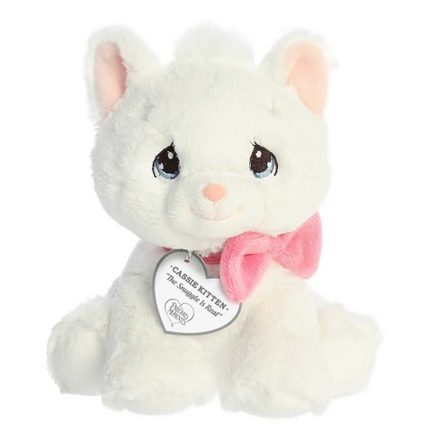 Aurora Small Cassie Kitten Precious Moments Inspirational Stuffed Animal White 6.5