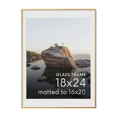 Haus and Hues Brushed Metal Frame with Real Glass, Gray/Bronze