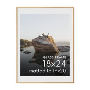 Haus and Hues Brushed Metal Frame with Real Glass, Gray/Bronze - 1 of 3