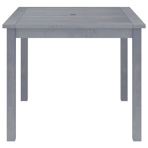 vidaXL Dining Table Grey Solid Acacia Wood - 34.6" x 34.6" x 29.1" - 1 of 4