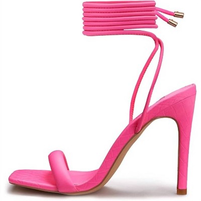 Women's Wo's Strappy Lace Up Stilettos High Heel Sandals - GENSHUO