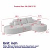 108.5'' Chenille Modern Curved Sectional Sofa with 3 Pillows, Modular Free Combination, and L-Shaped Design - 2 of 4