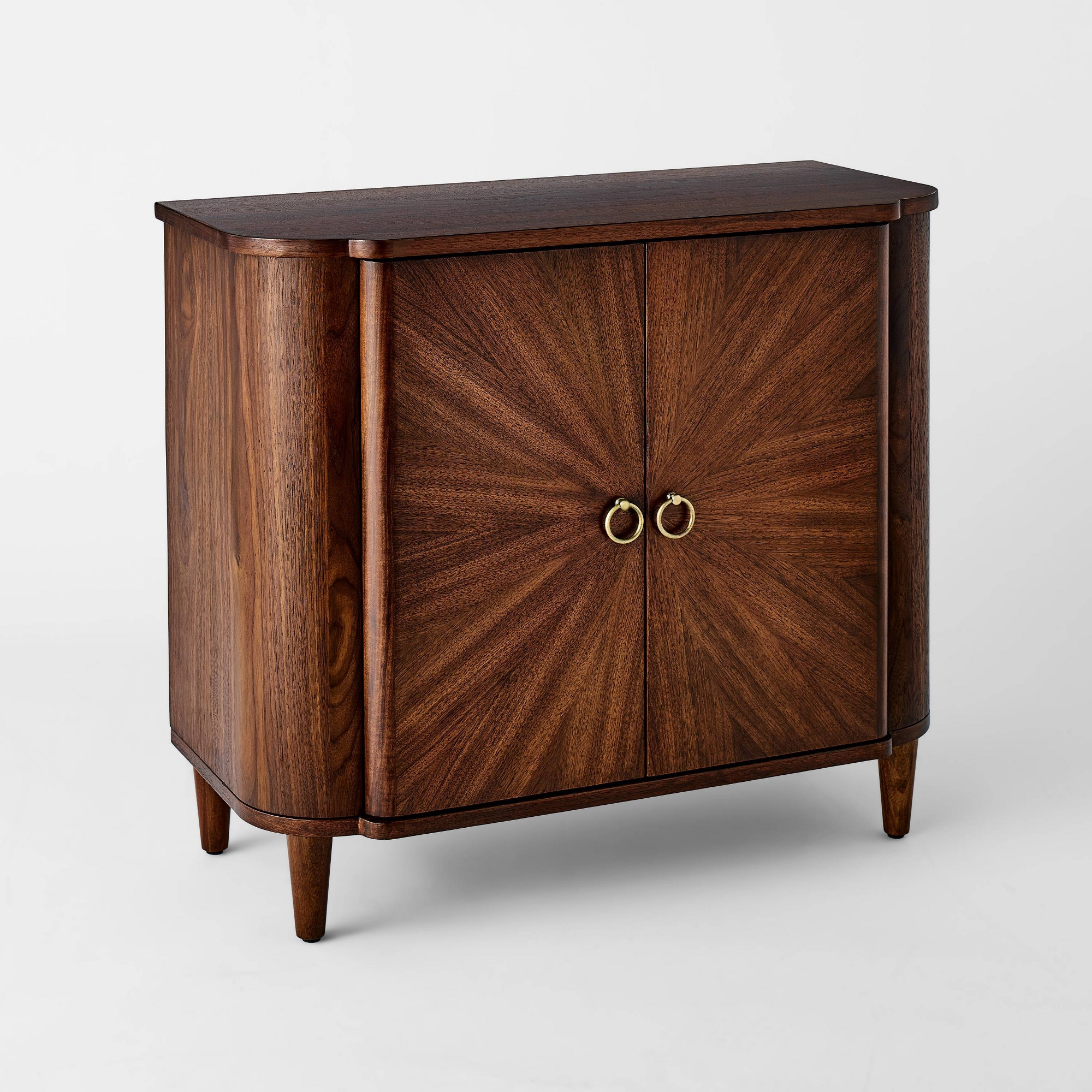 Nephi Two Door Cabinet Walnut Brown Wood Veneer - Threshold™ designed with Studio McGee